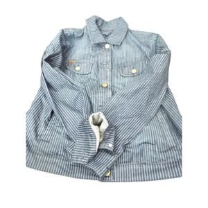 Isaac Mizrah Live Striped Jacket Sz 14